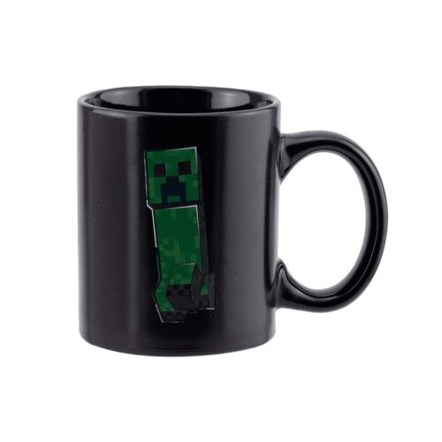 Taza térmica videojuego Minecraft de cerámica con dibujo de Creeper