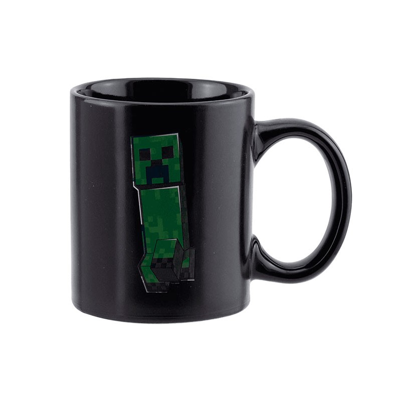 Taza térmica videojuego Minecraft de cerámica con dibujo de Creeper