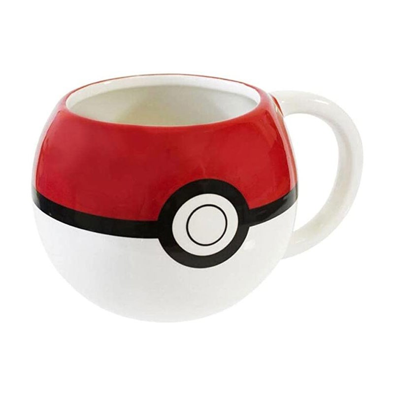 Taza de cerámica de pokeball roja y blanca de Pokémon con 440ml