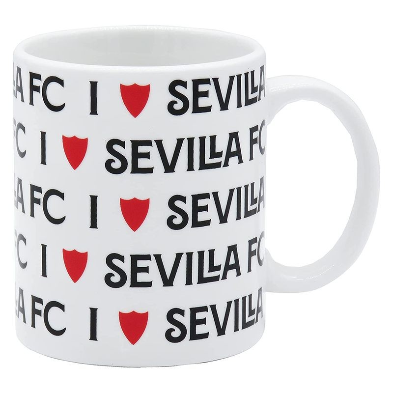Taza de cerámica del Sevilla Fútbol Club color blanco con 300ml MG05CS