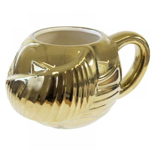 Taza 3D de Snitch dorada de cerámica de Harry Potter con 440 ml