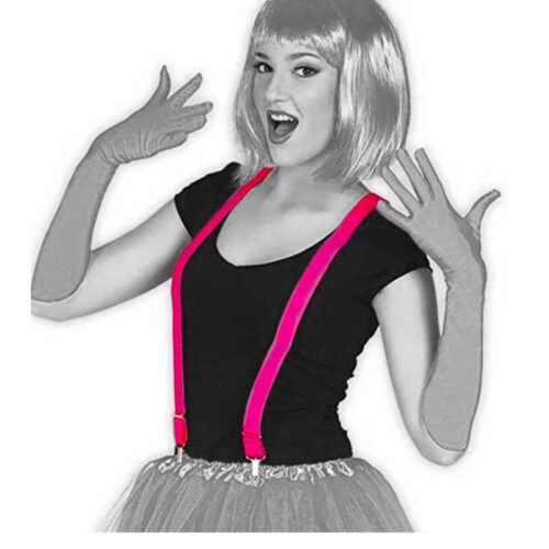 Tirantes para adulto rosa fucsia complemento de disfraces Guirca 18494