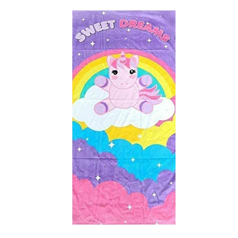 Toalla de playa multicolor unicornio Sweet Dreams de 70 x 140 cm
