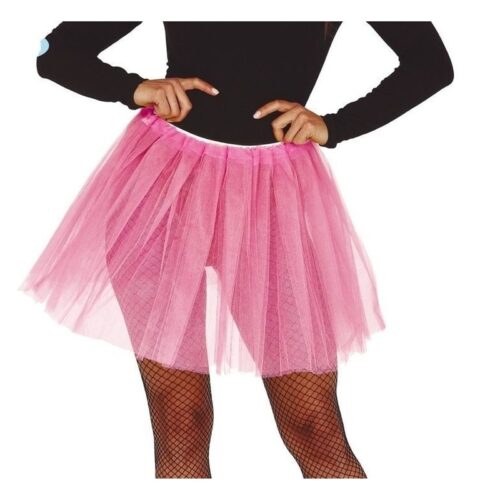Tutu para disfraces de 40 cm de color rosa a media altura