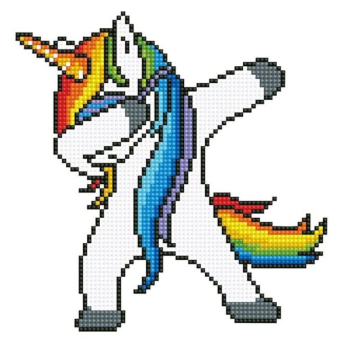 Kit de manualidades Diamond Dotz modelo Unicornio Dab de 2613 piezas