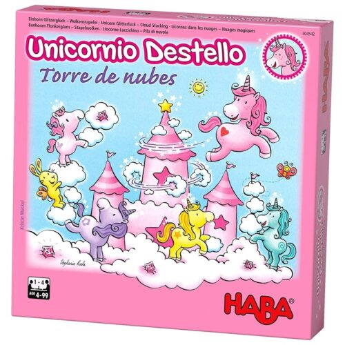 Juego de mesa infantil Unicornio Destello torre de nubes H304542 HABA