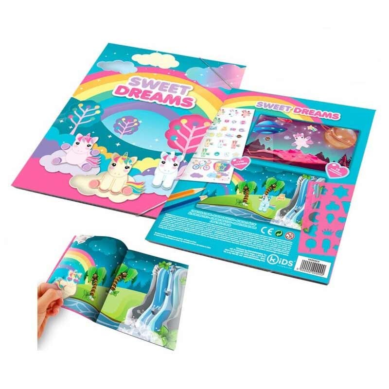 Unicornio Libro de Pegatinas Sweet Dreams Álbum creativo 100 stickers