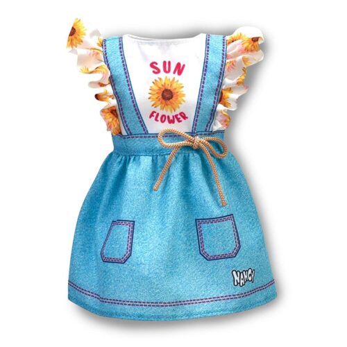 Vestido Sunflower estilo vaquero de verano para muñecas Nancy