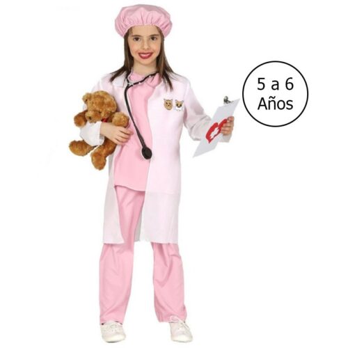 Disfraz de veterinaria para niños de 5 a 6 años con bata y gorro