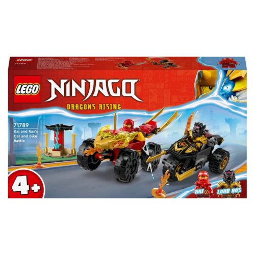 Lego Ninjago Batalla de coches y motos ninjas de Kais y Ras 71789