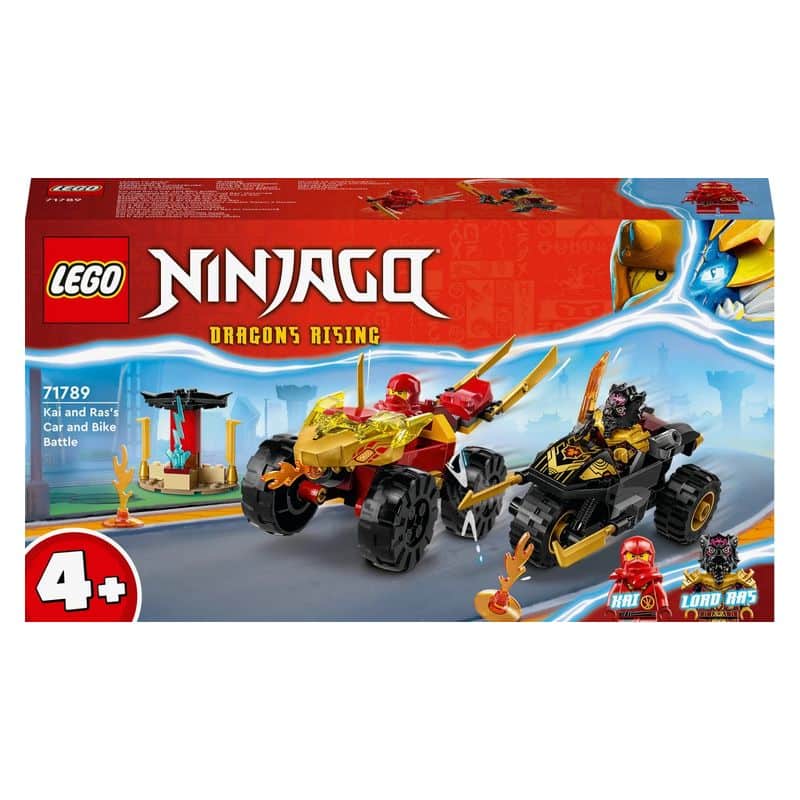 Lego Ninjago Batalla de coches y motos ninjas de Kais y Ras 71789