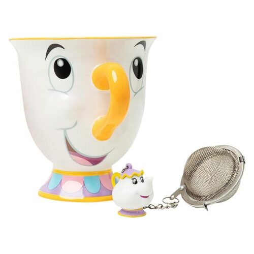Set taza de Chip e infusor de té Sra. Potts de la Bella y la Bestia