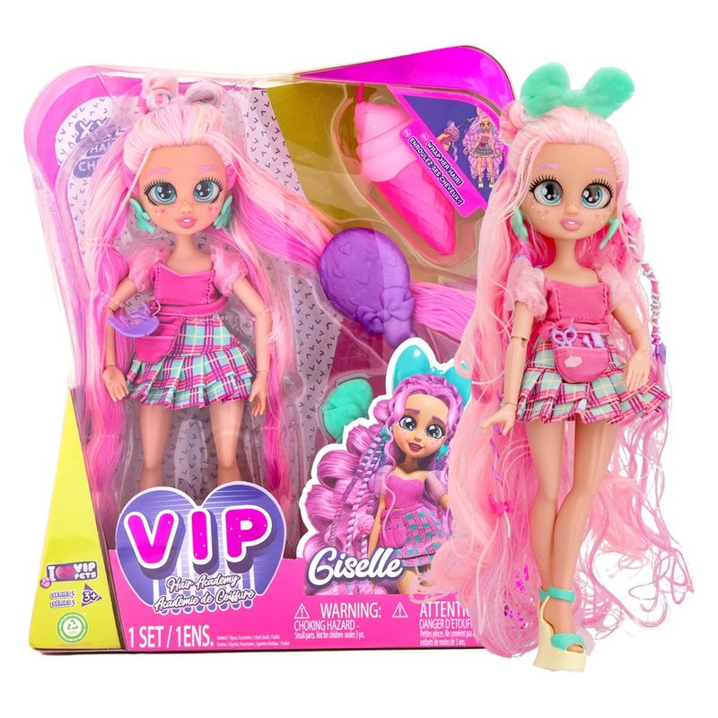 Vip Girls fashion muñeca giselle con accesorios variados 715196