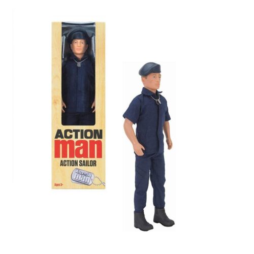 Action Man figura articulada de soldado con traje azul y gorro