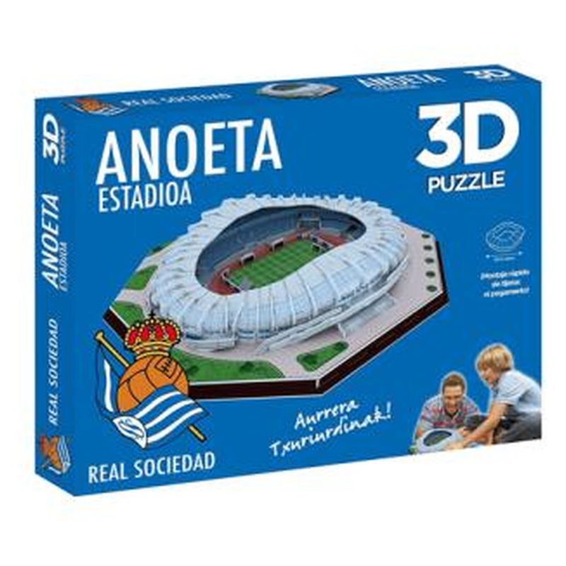 Puzzle 3D Estadio Anoeta Real Sociedad Licencia Oficial de 35 cm aprox
