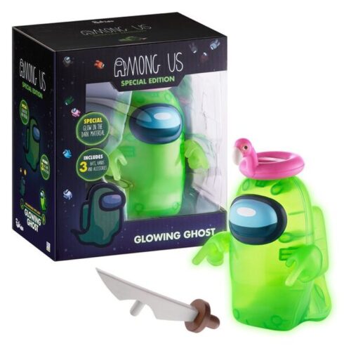 Figura Among Us Glowing Ghost de Edición especial con accesorios