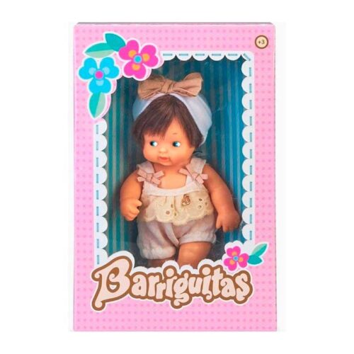 Muñeco Barriguita moreno con ropa blanca. Famosa 31576