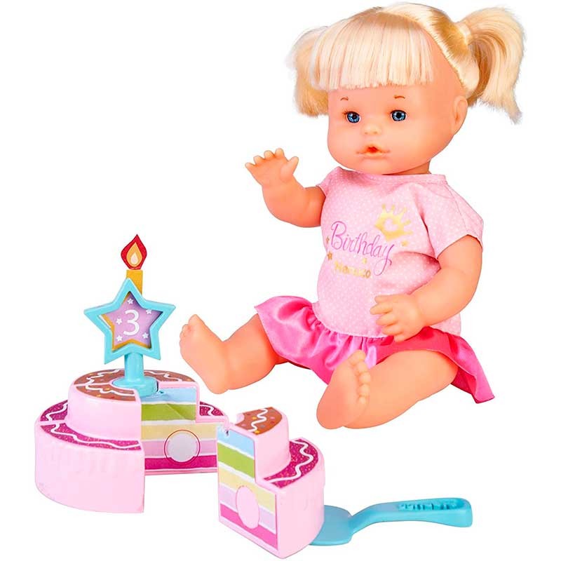 Nenuco Feliz Cumpleaños Muñeca con Cuerpo Duro de 35 cm