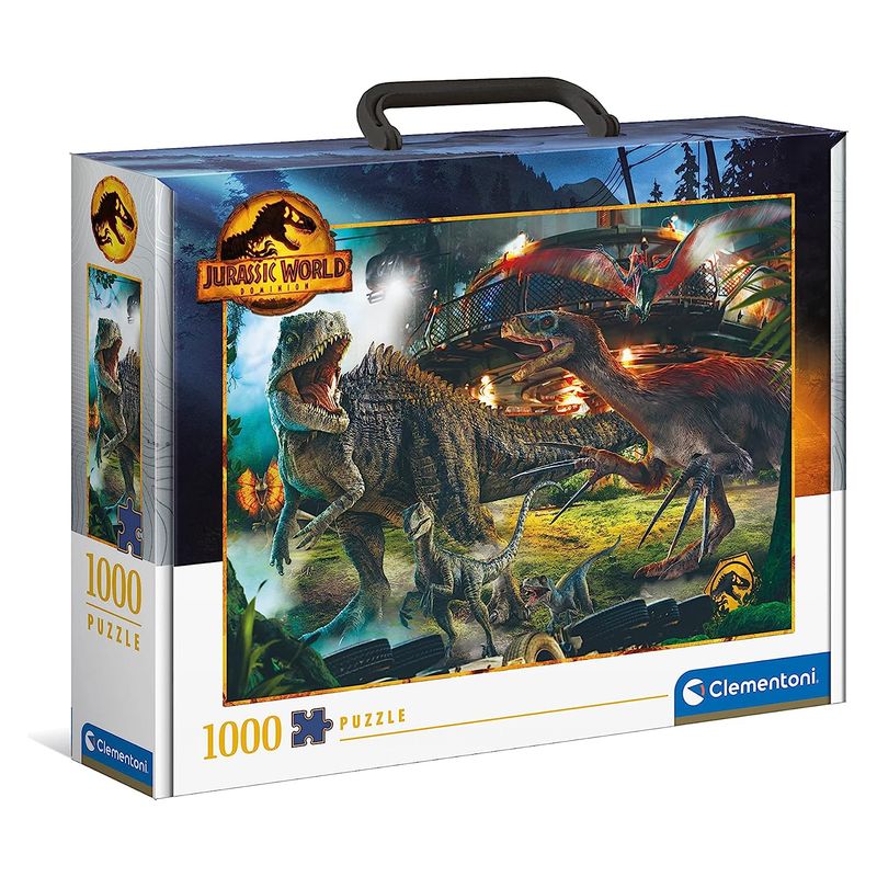 Puzzle adultos 1000 piezas Jurassic World Dominion formato maletín 39699