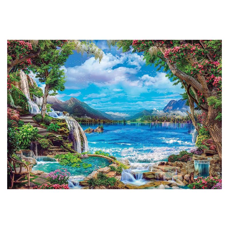 Puzzle 2000 piezas paisaje de un paraiso en la tierra clementoni 32573 - Imagen 2