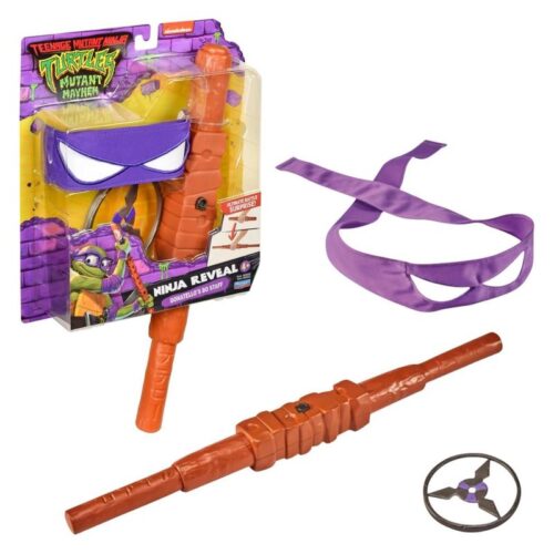 Ninja reveal bastón bo de Donatello tortugas ninjas con antifaz lila