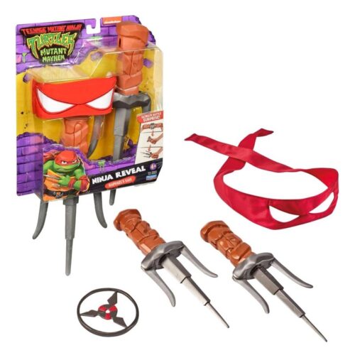 Ninja reveal sais de Raphael tortugas ninjas con antifaz de color rojo