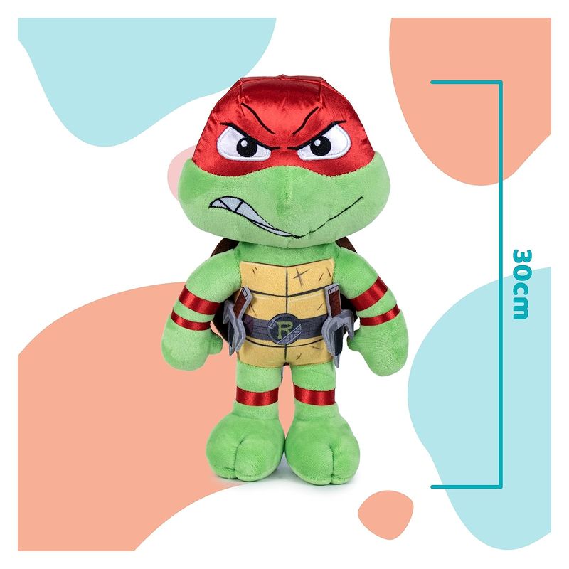 Peluche de Raphael tortugas ninjas de 30 cm de alto y textura suave - Imagen 2