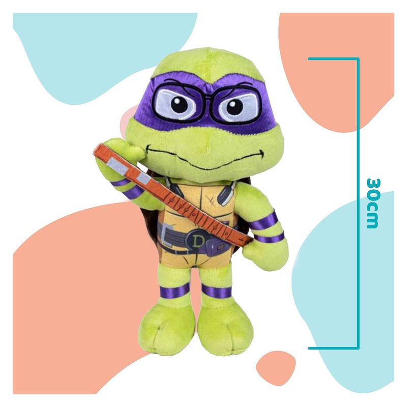 Peluche de Donatello tortugas ninjas de 30 cm de alto y textura suave - Imagen 2