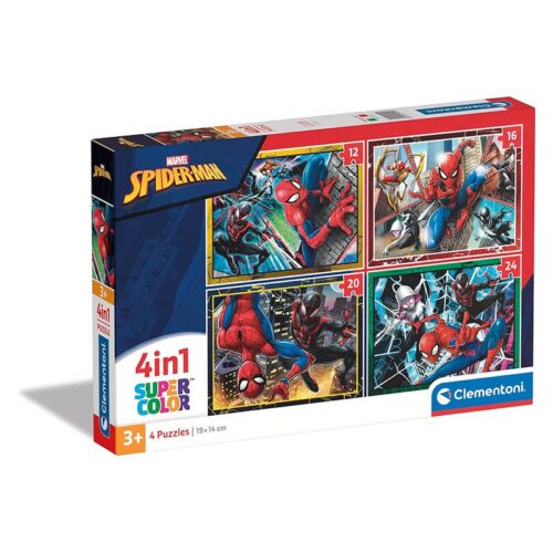 Puzzle infantil progresivo 4 en 1 color con imagenes de Spiderman 21517