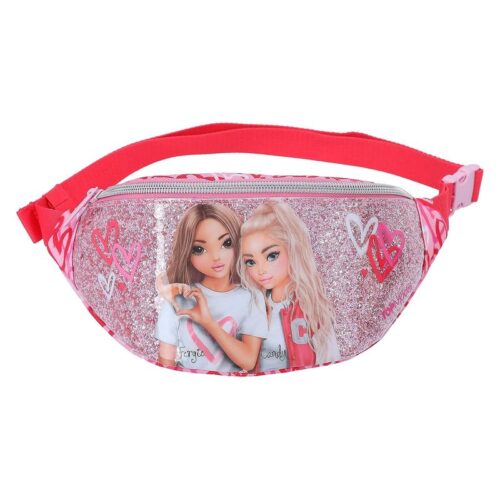 Riñonera rosa y roja One Love TOP Model con correa ajustable