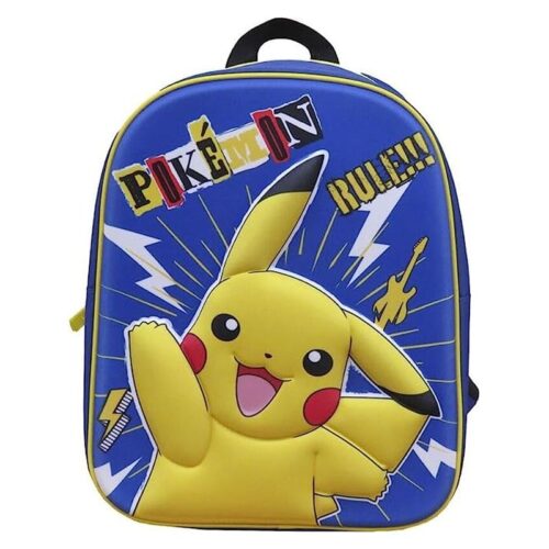 Mochila de PIkachu con estampado 3D azul y amarilla Cyp Brands MC514PK