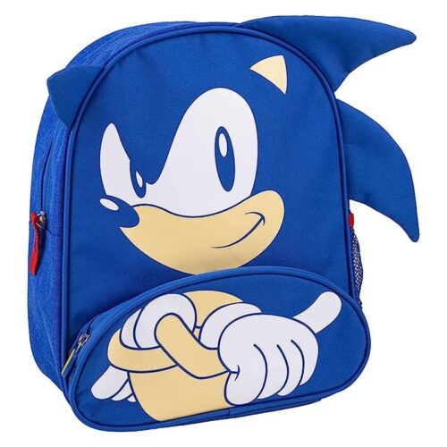 Mochila escolar de Sonic infantil color azul con 33 cm de Cerdá