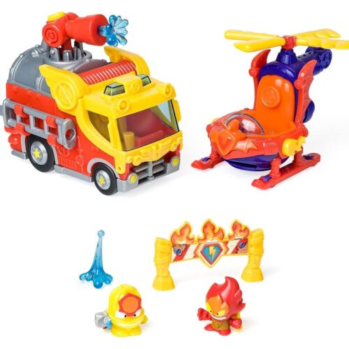 Blister Mission Fire Strike Superthings incluye 2 figuras y vehículos – A partir de 3 años