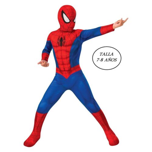 Disfraz del superhéroe Spiderman de Marvel para niños 7-8 años 702072-L – A partir de 7 años