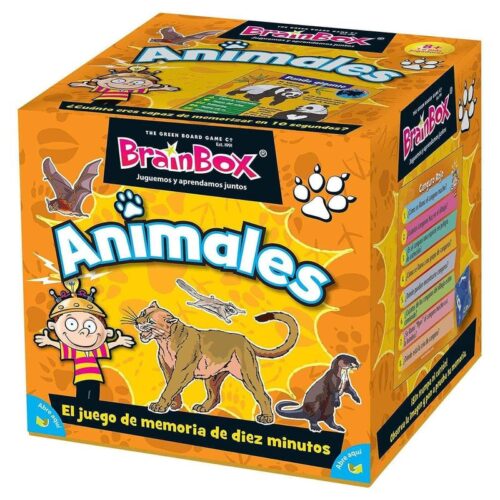Juego de mesa BrainBox Animales para aprender y ejercitar la memoria – A partir de 8 años