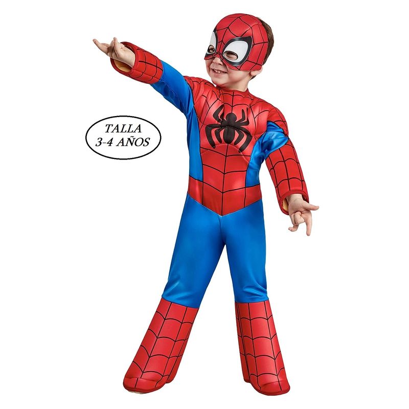 Disfraz superhéroe Spiderman de Marvel para niños de 3-4 años 702740-S - A partir de 3 años