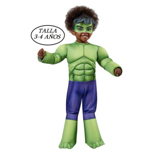 Disfraz superhéroe Hulk de Marvel para niños de 3-4 años 702737-S – A partir de 3 años