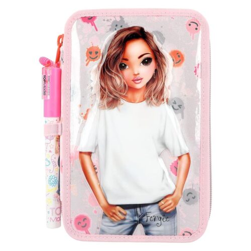 Estuche Happy together con 3 compartimentos rosa de Top Model 12262 – A partir de 6 años