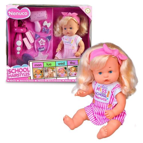 Muñeca Nenuco rubia peinaditos para el cole 35cm NFN60000 – A partir de 3 años