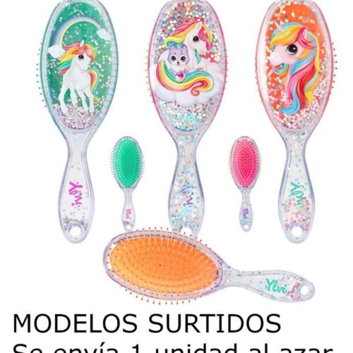 Cepillo para pelo con confeti de Ylvi modelos surtidos Depesche 12283 – A partir de 5 años