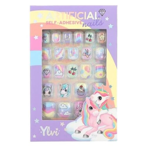 Set de uñas postizas de Ylvi autoadhesivas de colores Depesche 11999 – A partir de 6 años