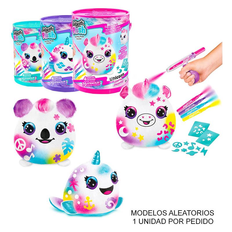 Airbrush Plush Cubo Colorea tu Mascota M. Surtidos OFG266 CANAL TOYS