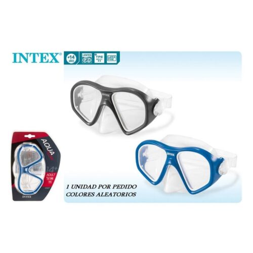 Gafas de buceo para adultos colores surtidos negro o azul INTEX 55977