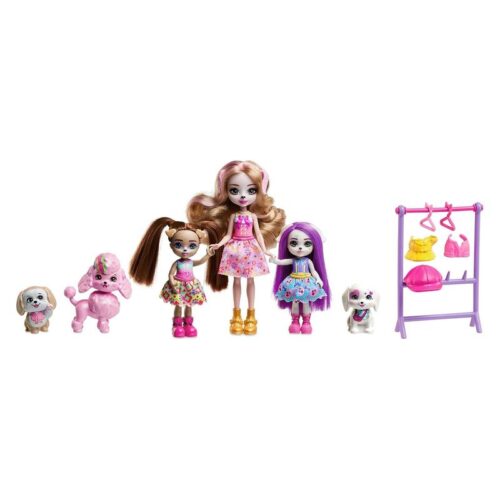 Muñecos Enchantimals familia con sus perros y accesorios Mattel HNV26 – A partir de 4 años