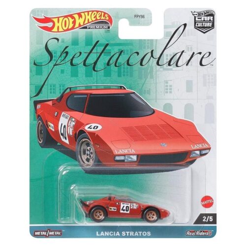 Hot Wheels Premium Spettacolare Lancia Stratos HKC49 Mattel – A partir de 4 años
