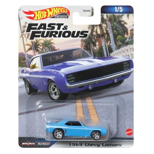 Hot Wheels Fast and Furious Premium Chevy Camaro escala 1:64 – A partir de 4 años