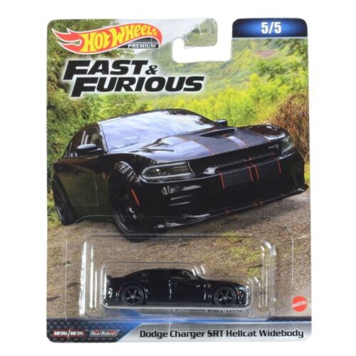 Hot Wheels Fast and Furious Premium Dodge Charger SRT Hellcat Widebody – A partir de 4 años
