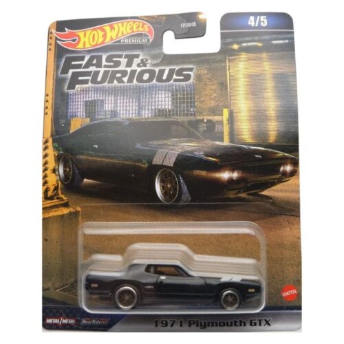 Hot Wheels Fast and Furious Premium 1971 Plymouth GTX – A partir de 4 años