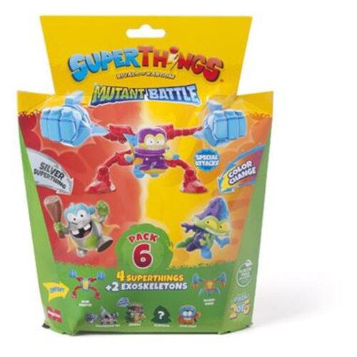 Superthings blister Serie 12 Mutant Battle pack de 6 modelo 2/6 verde – A partir de 3 años