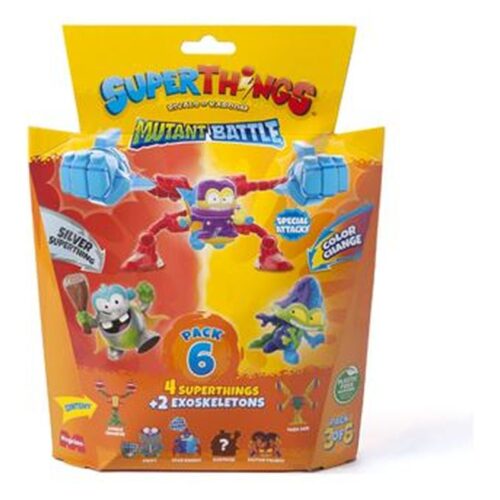 Superthings blister Serie 12 Mutant Battle pack de 6 modelo 3/6 naranja – A partir de 3 años
